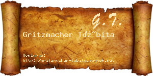 Gritzmacher Tábita névjegykártya
